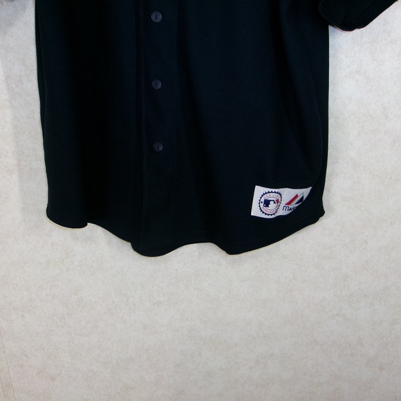 EC Majestic Genuine Merch Atlanta Braves RedWhiteBlue MLB Retro90’s Jersey SzXXL - Picture 4 of 6